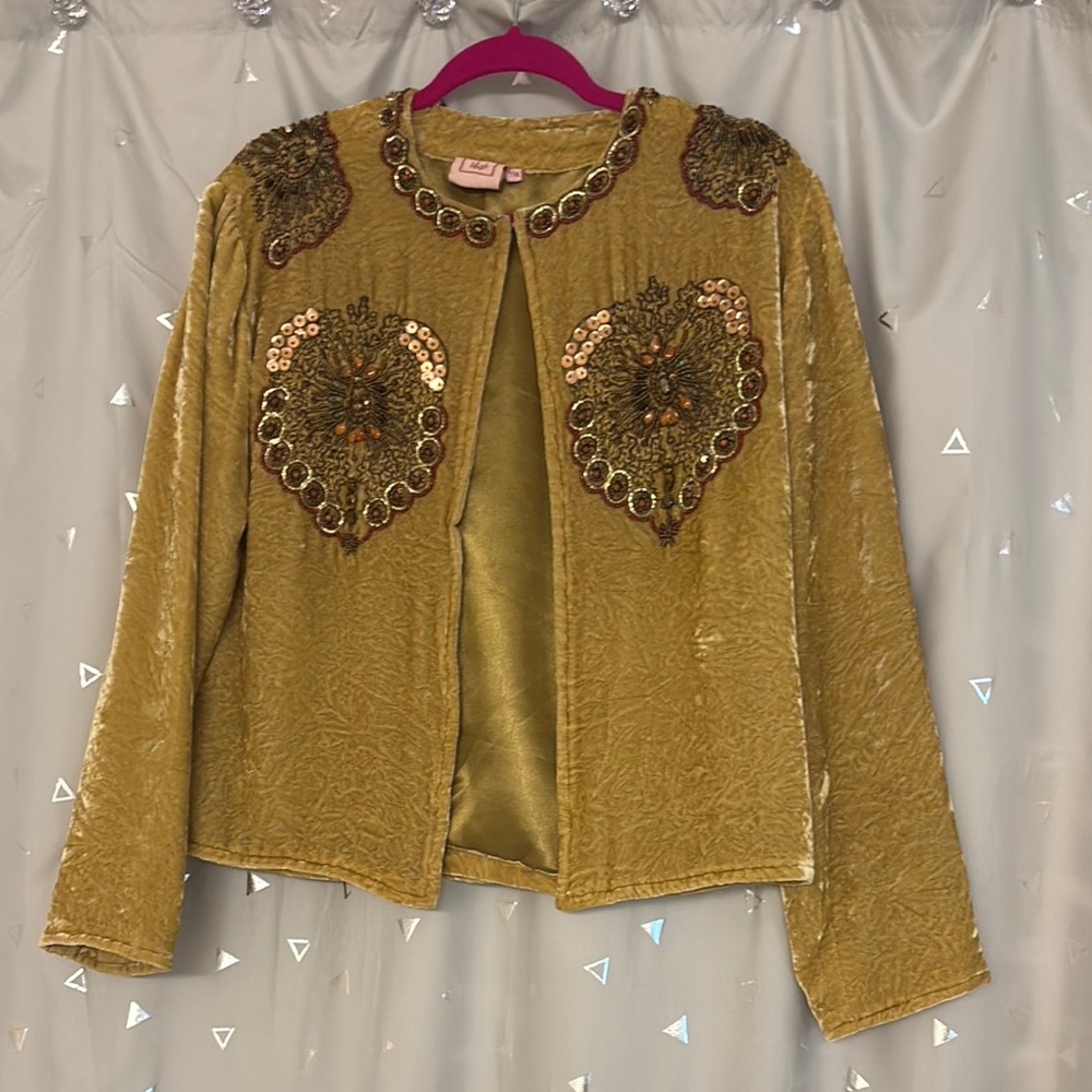 Blush Gold Embellished Jacket